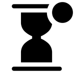 Hourglass Badged SVG Icon